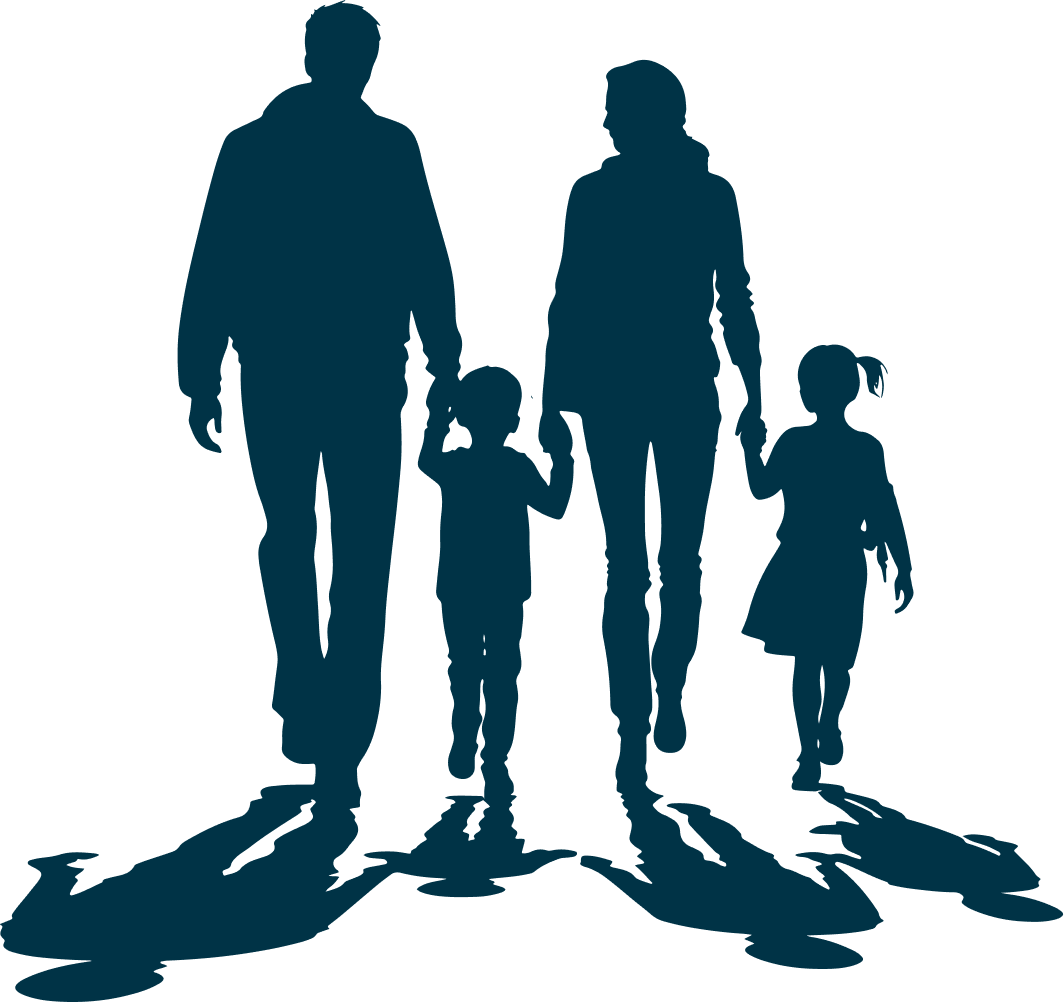 Family silhouette